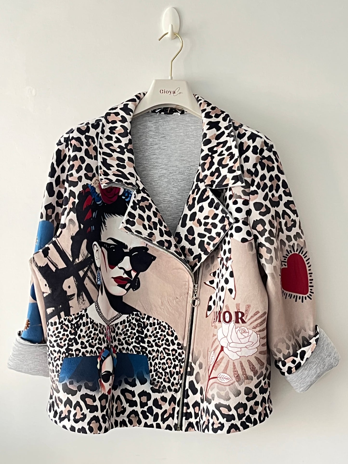 Beige Frida print jacket