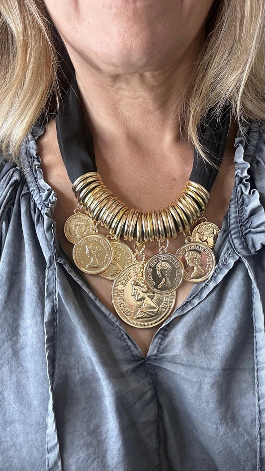 Maxi collar de monedas