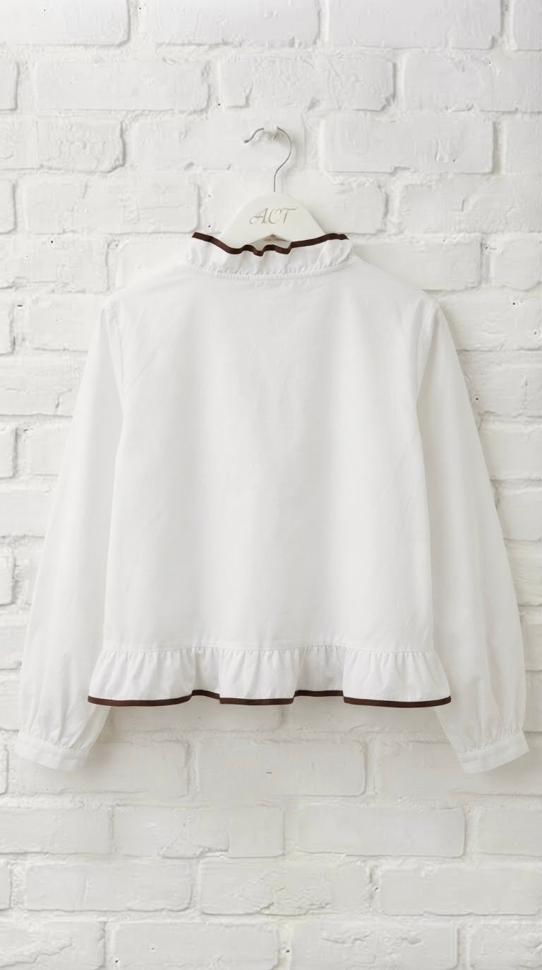 Blusa Bicolor Volantes Romantique