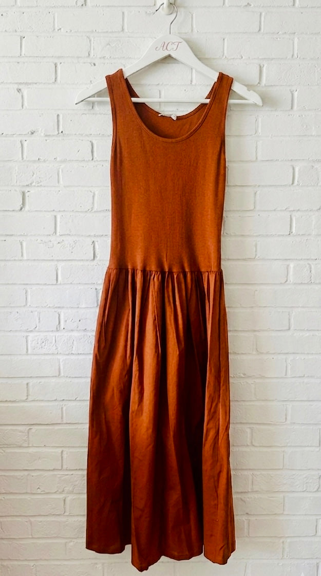 Vestido combinado con punto