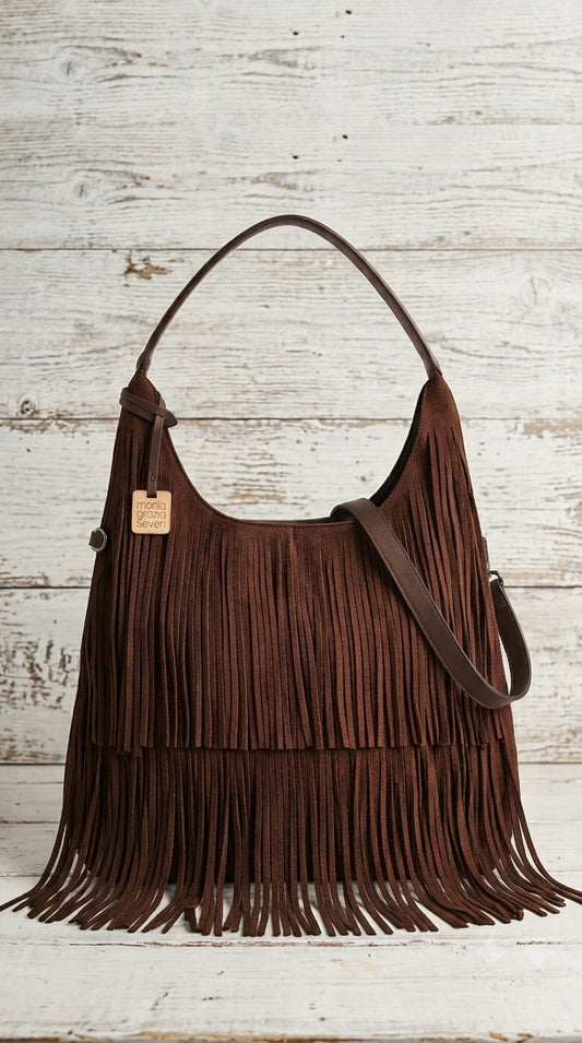Bolso de Hombro con Flecos Maria Grazia Severi +2 colores