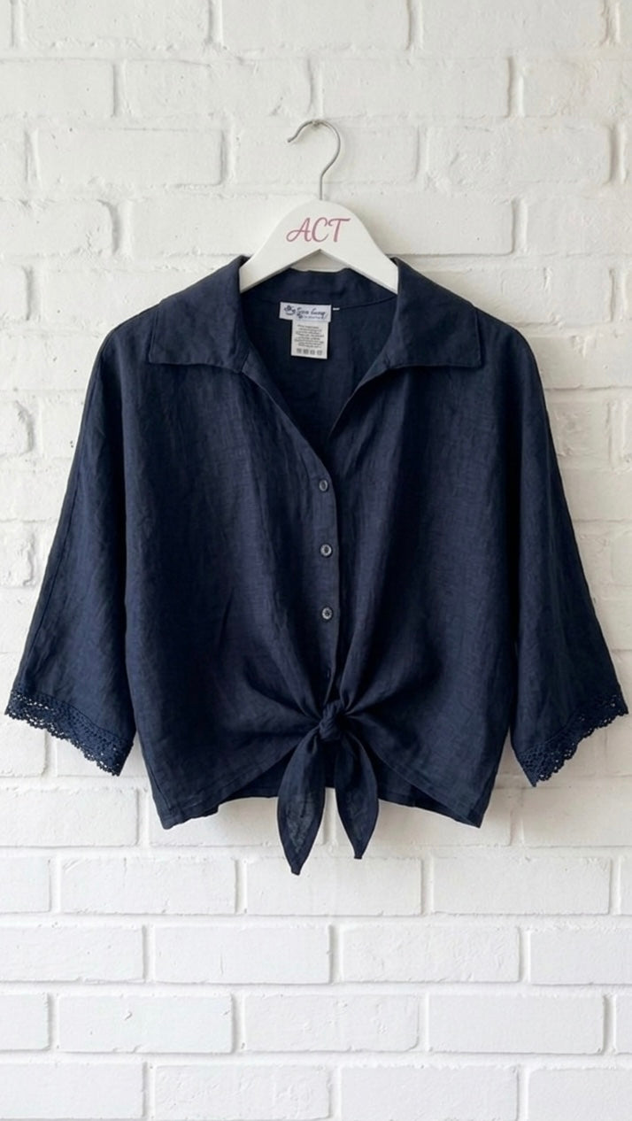 Camisa de lino croché Aurora +5 colores