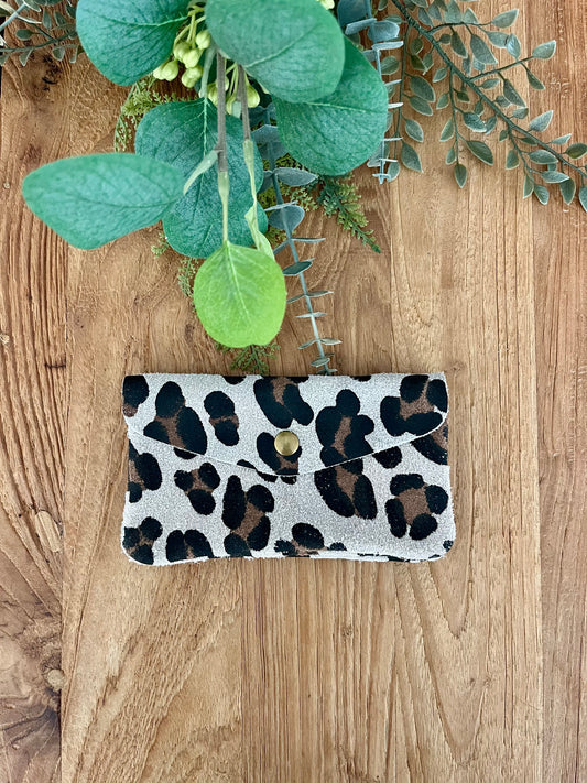 Large animal print wallet