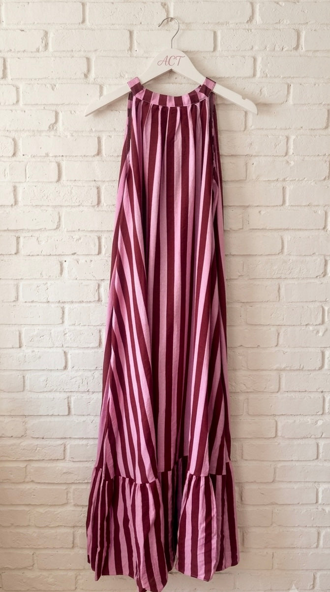 Vestido Maxi halter de rayas +3 colores