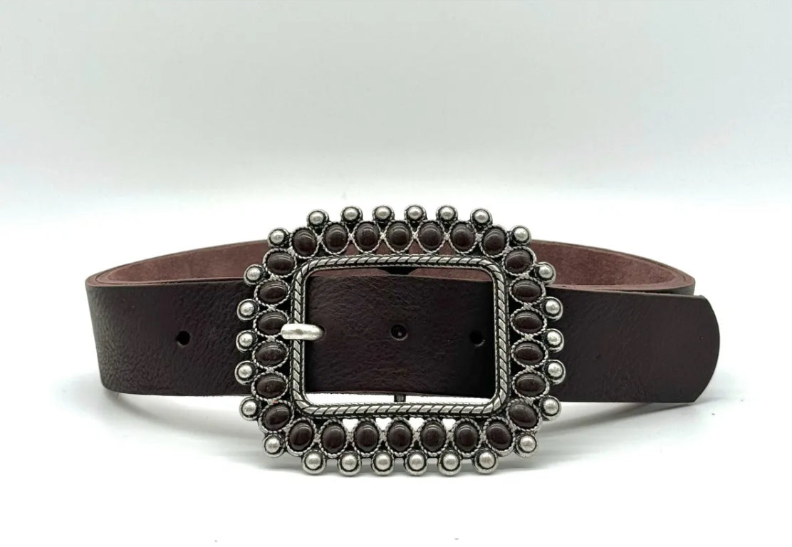 Cinturón marrón oscuro