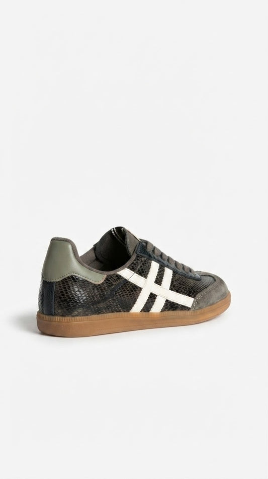 Zapatilla Corina Pitón Verde