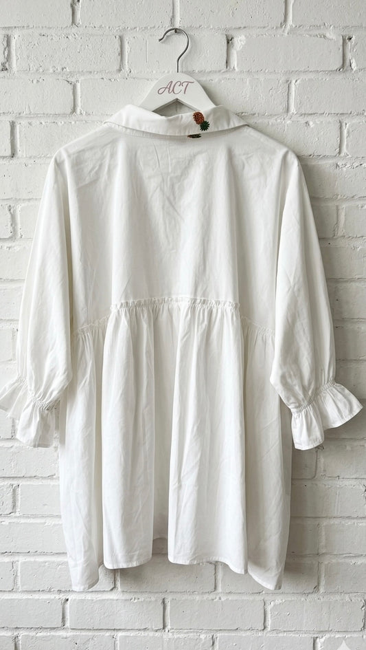 Blusa bordada frutal piñas (copia)