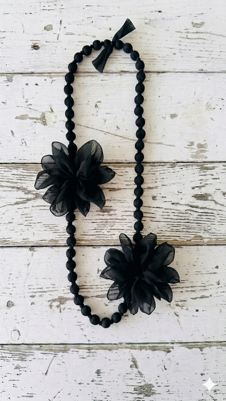 Collar bolas flores +7 colores