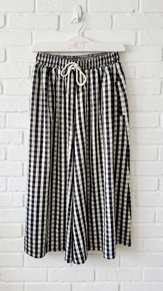 Pantalon culotte cuadro vichy
