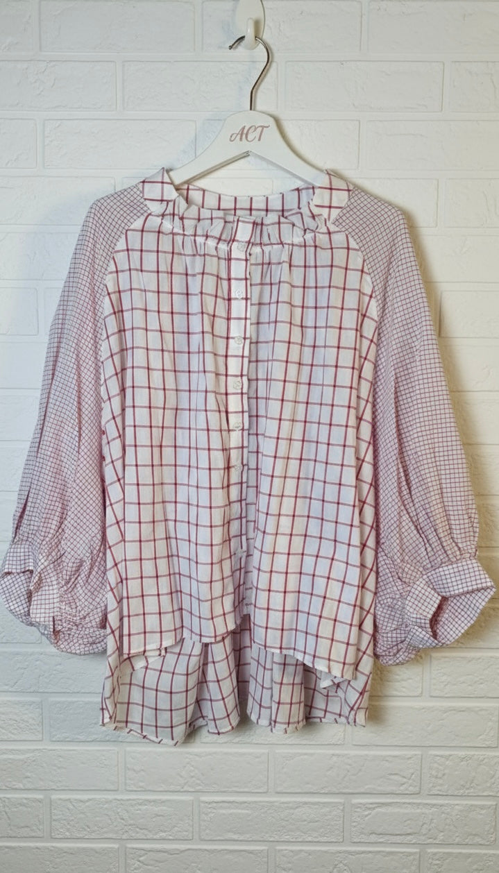 Blusa mix cuadros +1 color