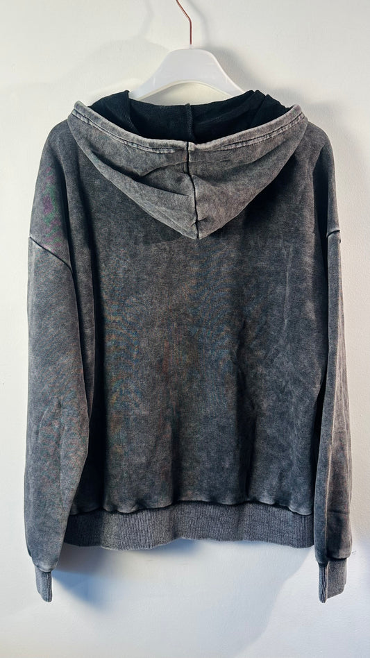 Sudadera Strass Flor con cremallera