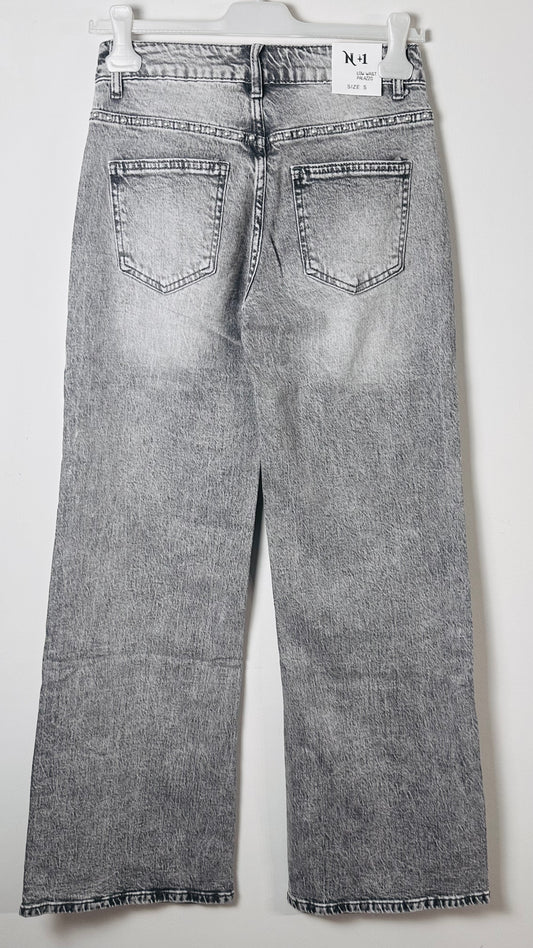 Pantalón tejano whit love gris