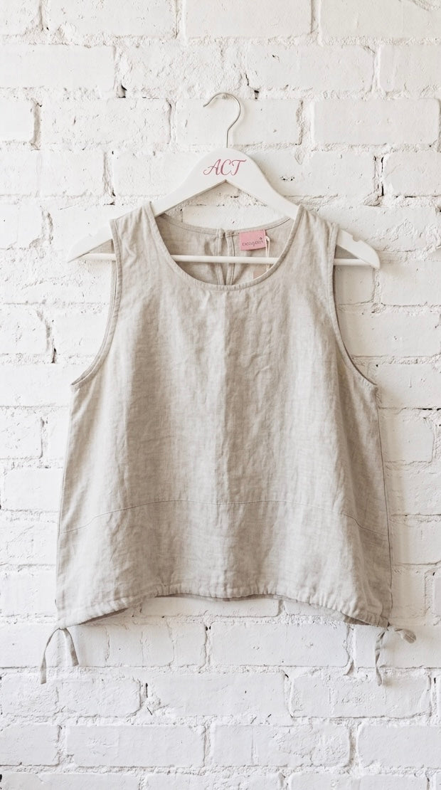Blusa de Lino con Lazos Laterales +4 colores