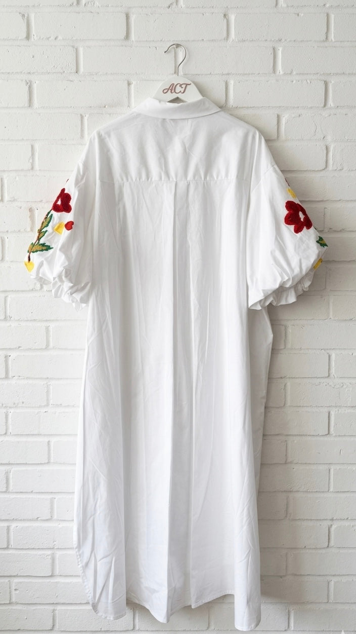Vestido camisero Maxi amapola