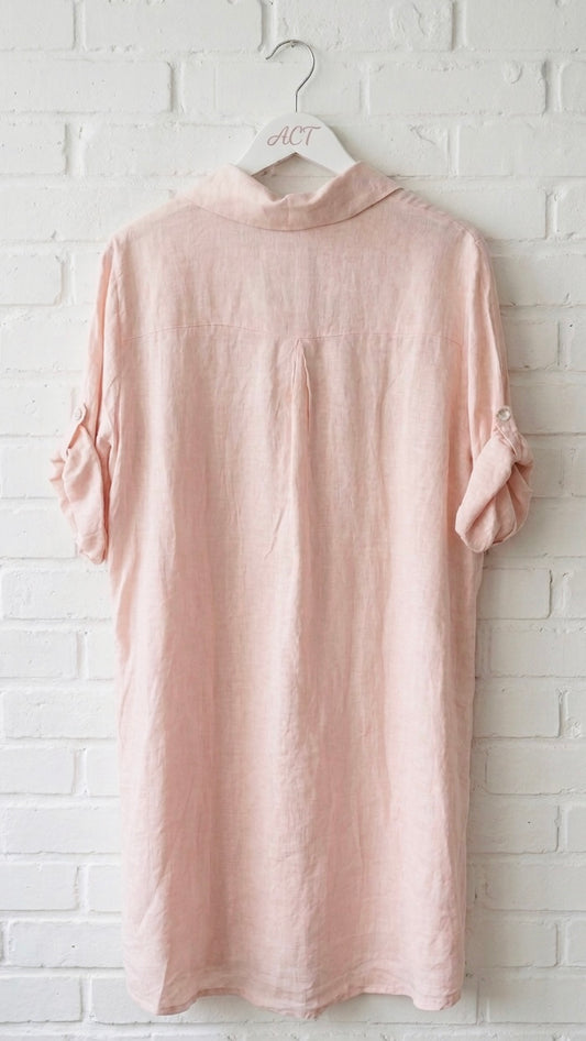 Vestido camisero lino Aurora