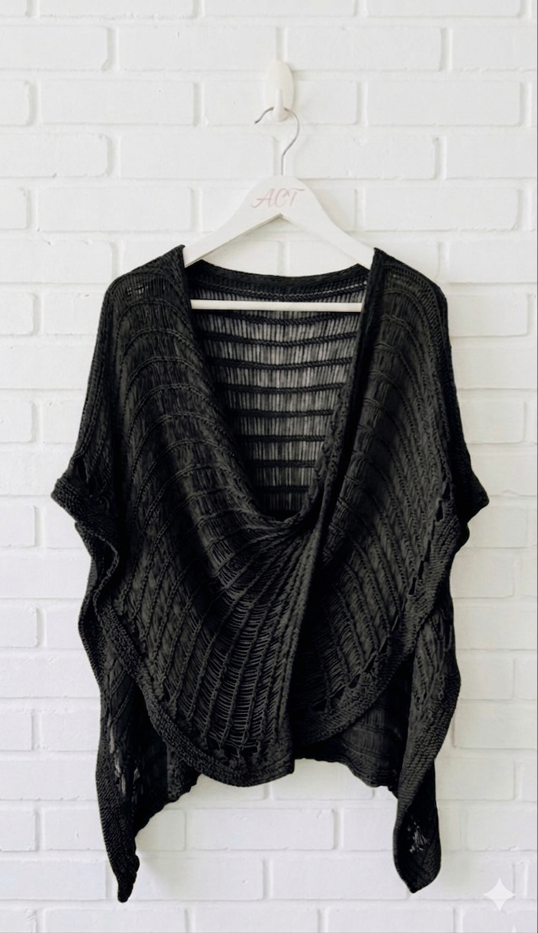 Poncho de hilo + 2colores