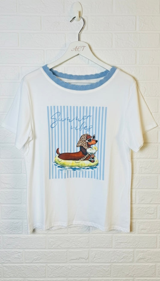 Camiseta Dog Summer vibes +2 colores