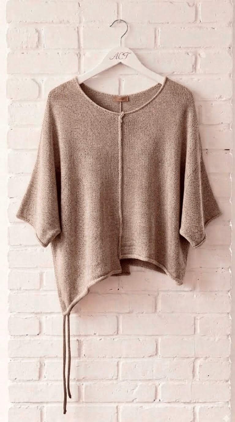 Jersey de Punto Fino Asimétrico con Lazada +4colores