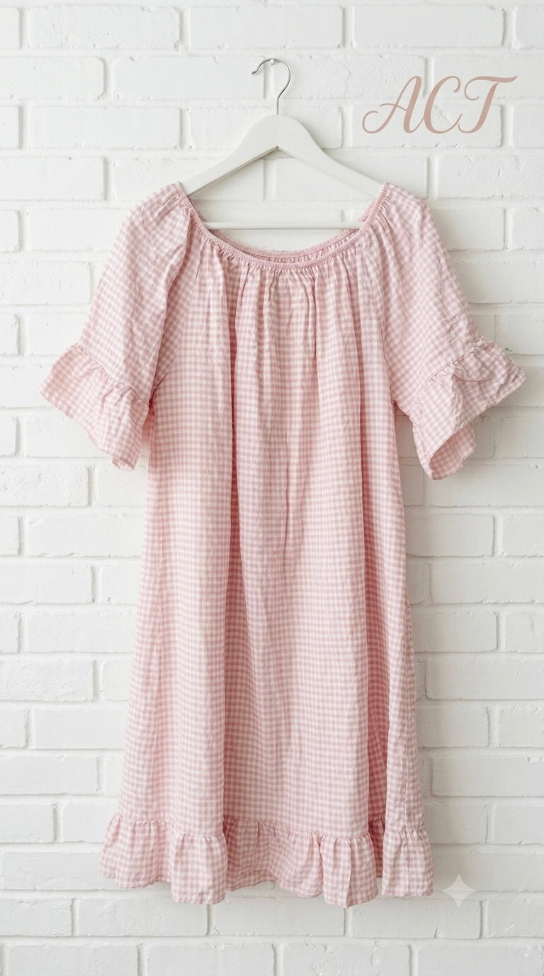 Vestido volantes vichy +7 colores