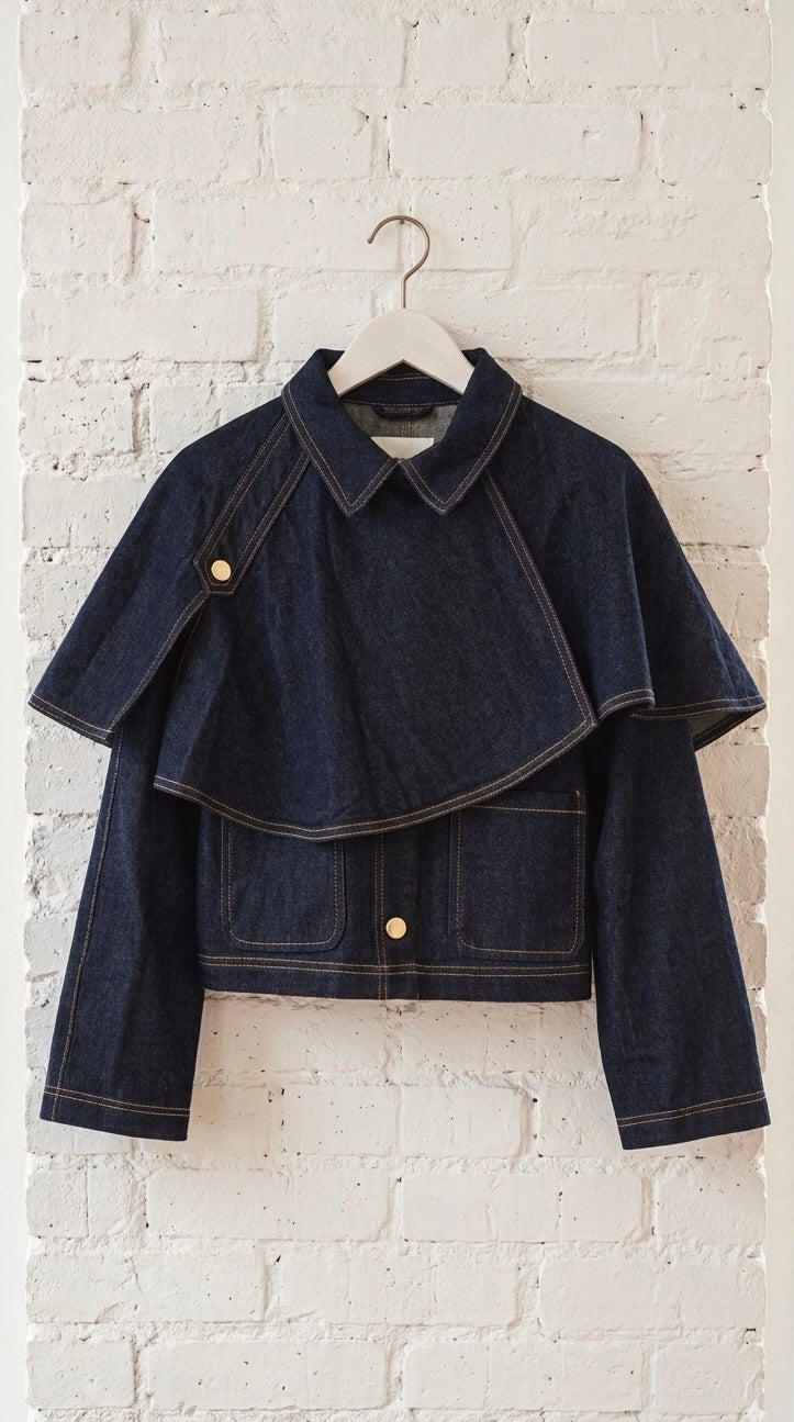 Chaqueta Vaquera Desmontable con Capa