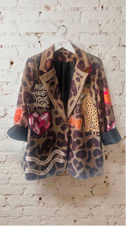 Blazer Fantasia Lopardo