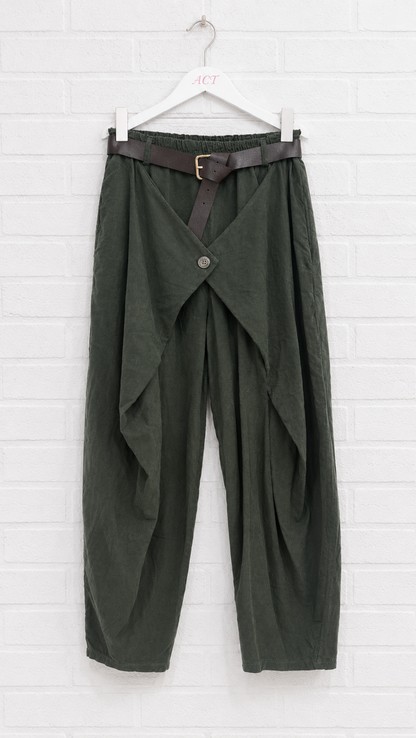 Pantalón de Micropana Cruzado con Cinturón +2 colores