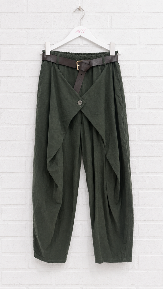 Pantalón de Micropana Cruzado con Cinturón +2 colores