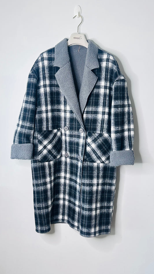 Abrigo de cuadros reversible +1 color