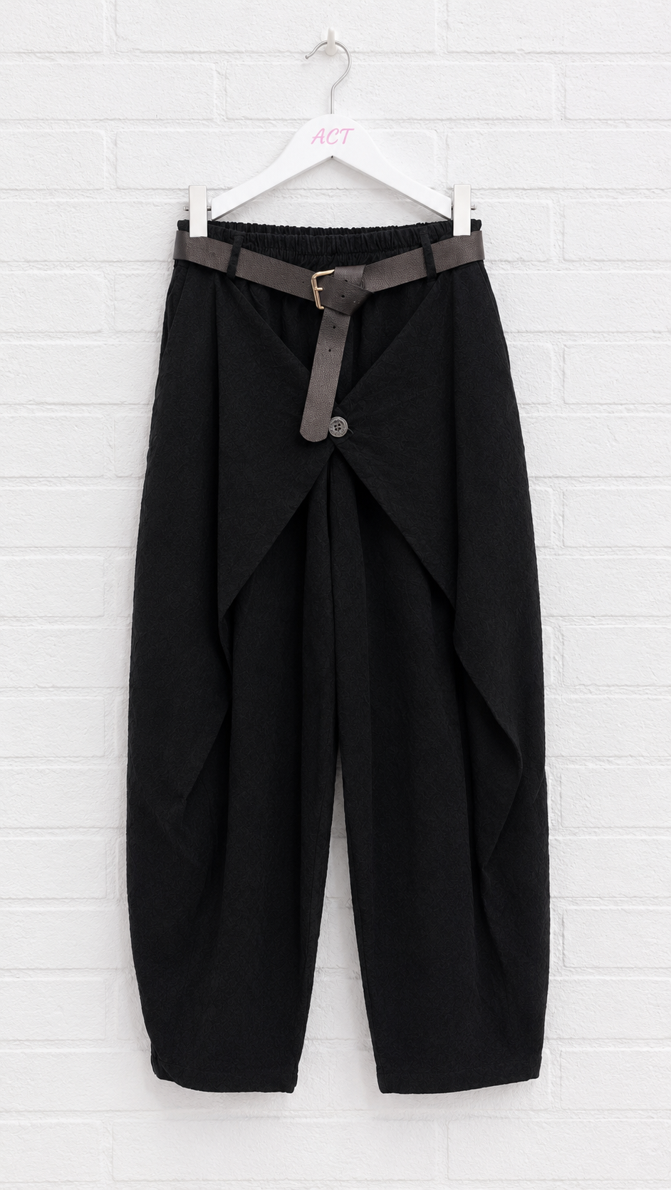 Pantalón de Micropana Cruzado con Cinturón +2 colores