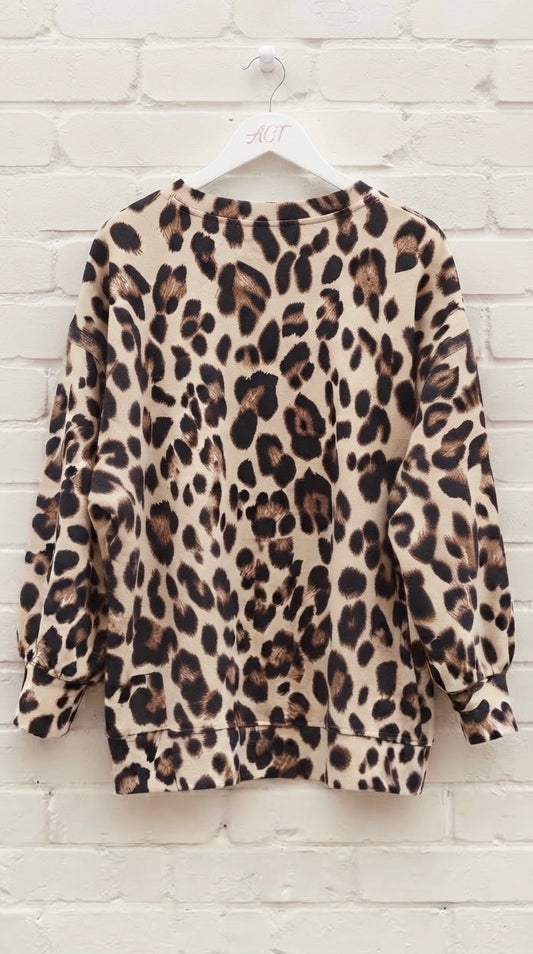 Sudadera Leopardo Oversize Wild Comfort