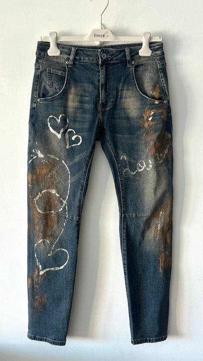 Pantalón vaquero pintado