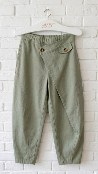 Pantalón asimétrico cruzado +4colores