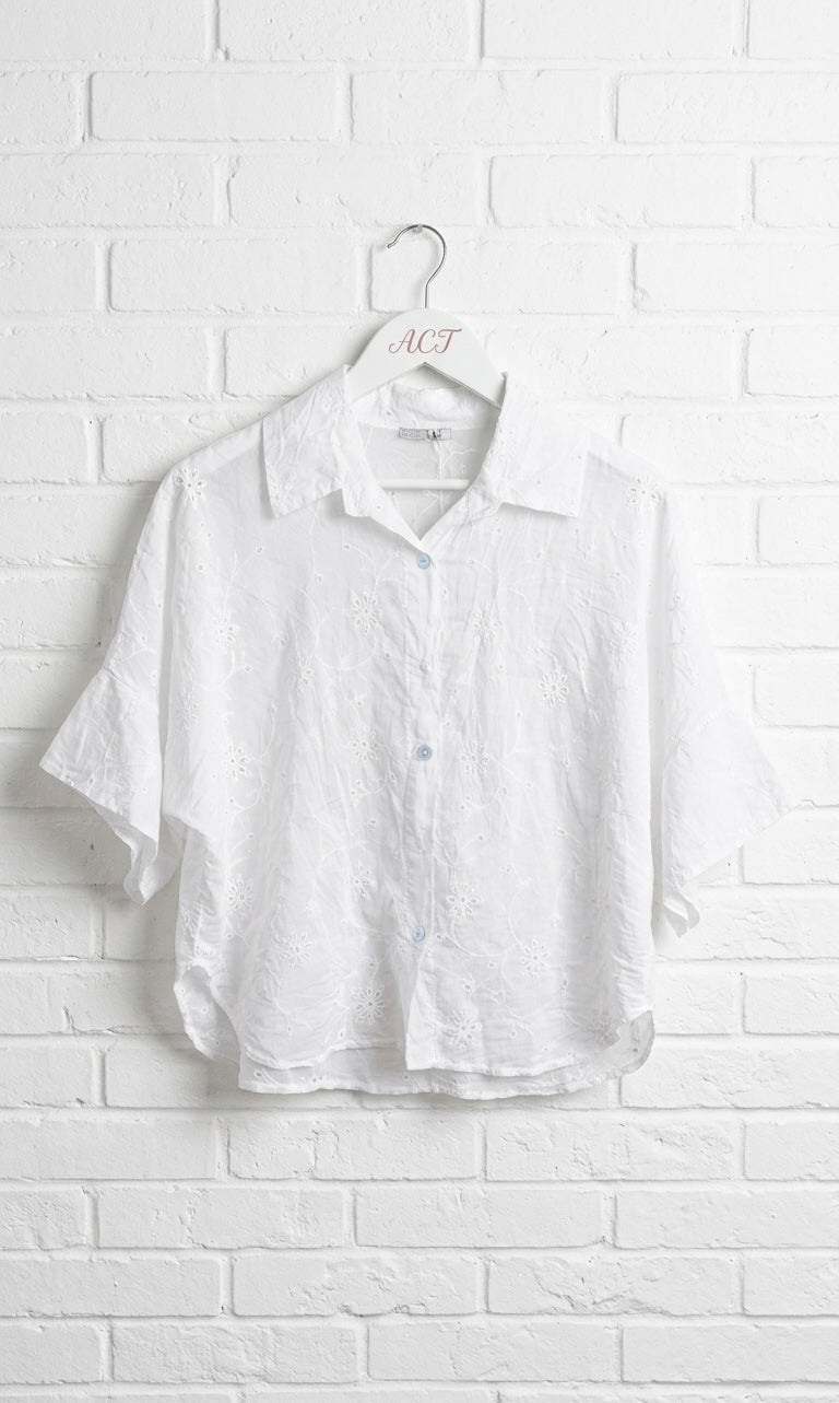 Camisa bordado suizo+4colores