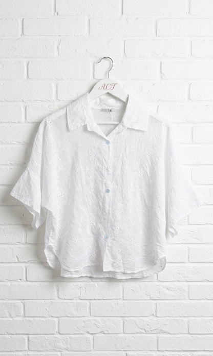 Camisa bordado suizo+4colores
