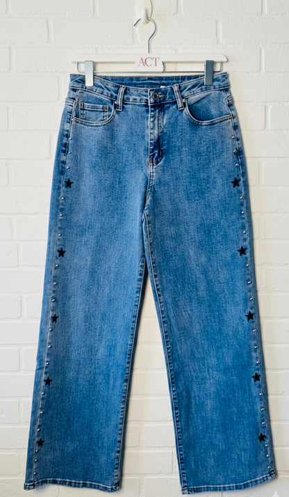 Pantalón tejano estrellitas