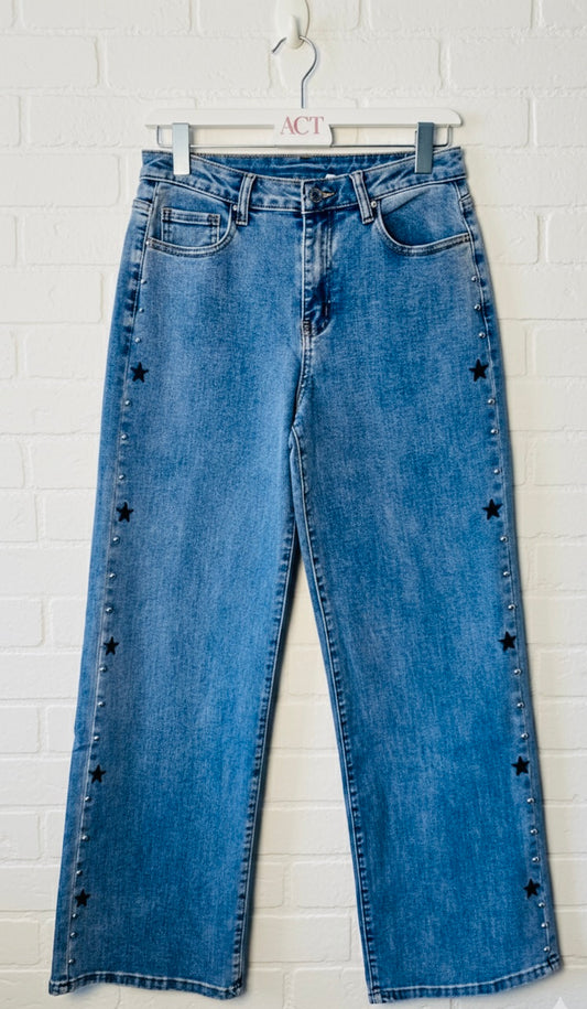 Pantalón tejano estrellitas