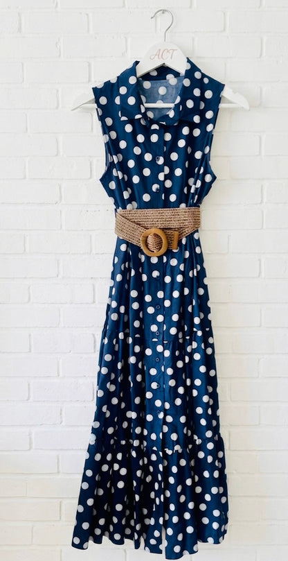 Vestido camisero topos Marisa+2colores