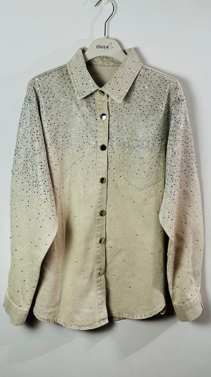 Sobre camisa strass