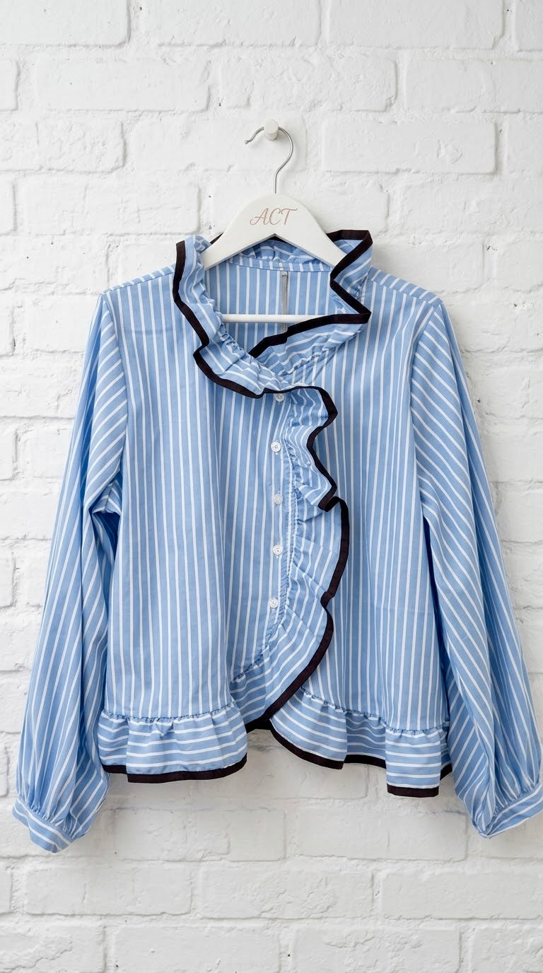 Blusa Rayas Volantes Romantique