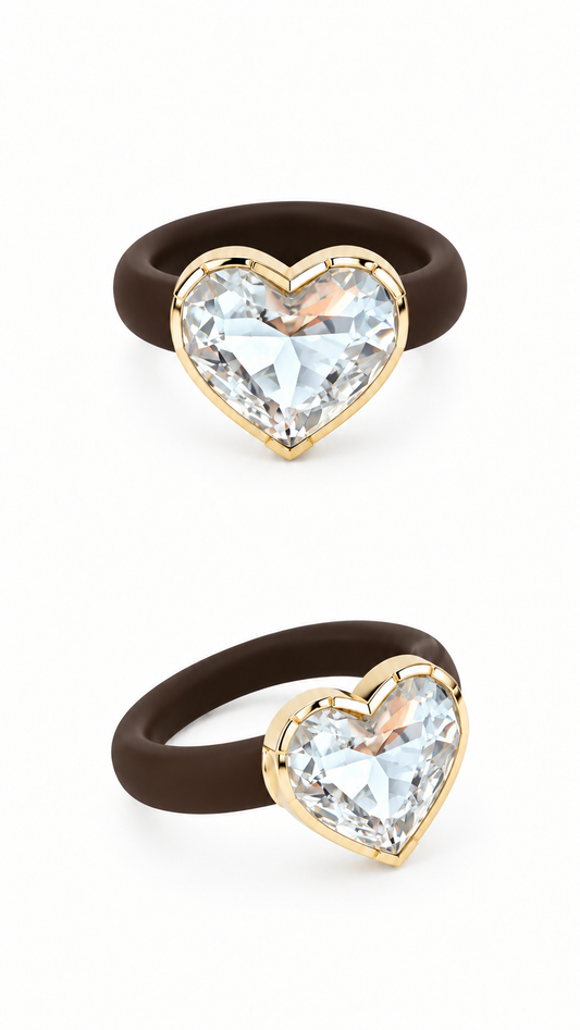 Anillo Corazón Caucho +4 colores