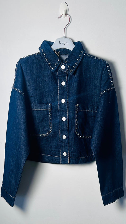 Chaqueta tejana crop