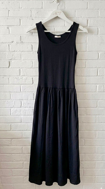 Vestido combinado con punto