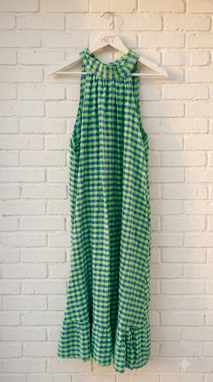 Vestido halter vichy lazo +2 colores
