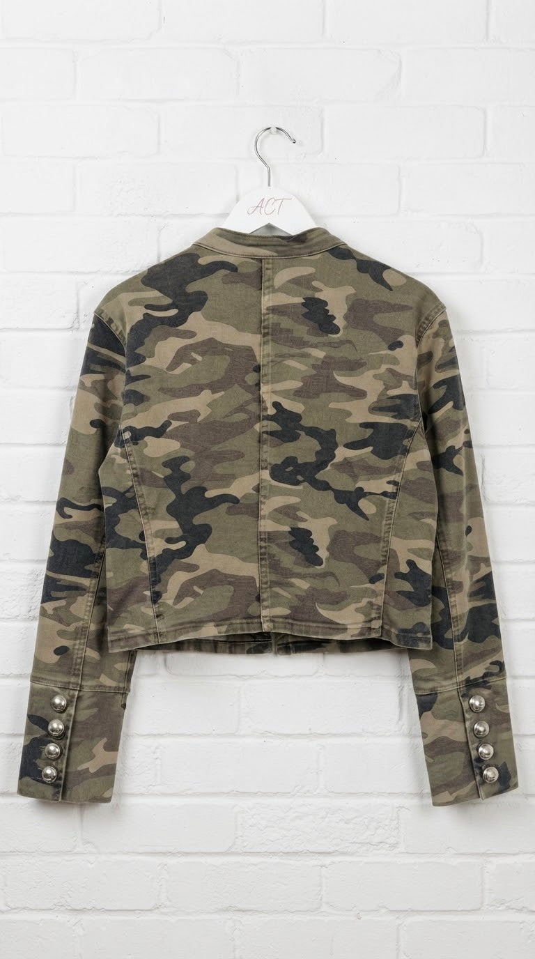 Chaqueta Estilo Militar Camuflaje