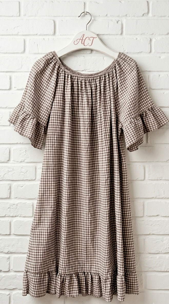 Vestido volantes vichy +7 colores