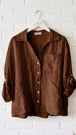 Camisa basic de lino Aurora +11 colores