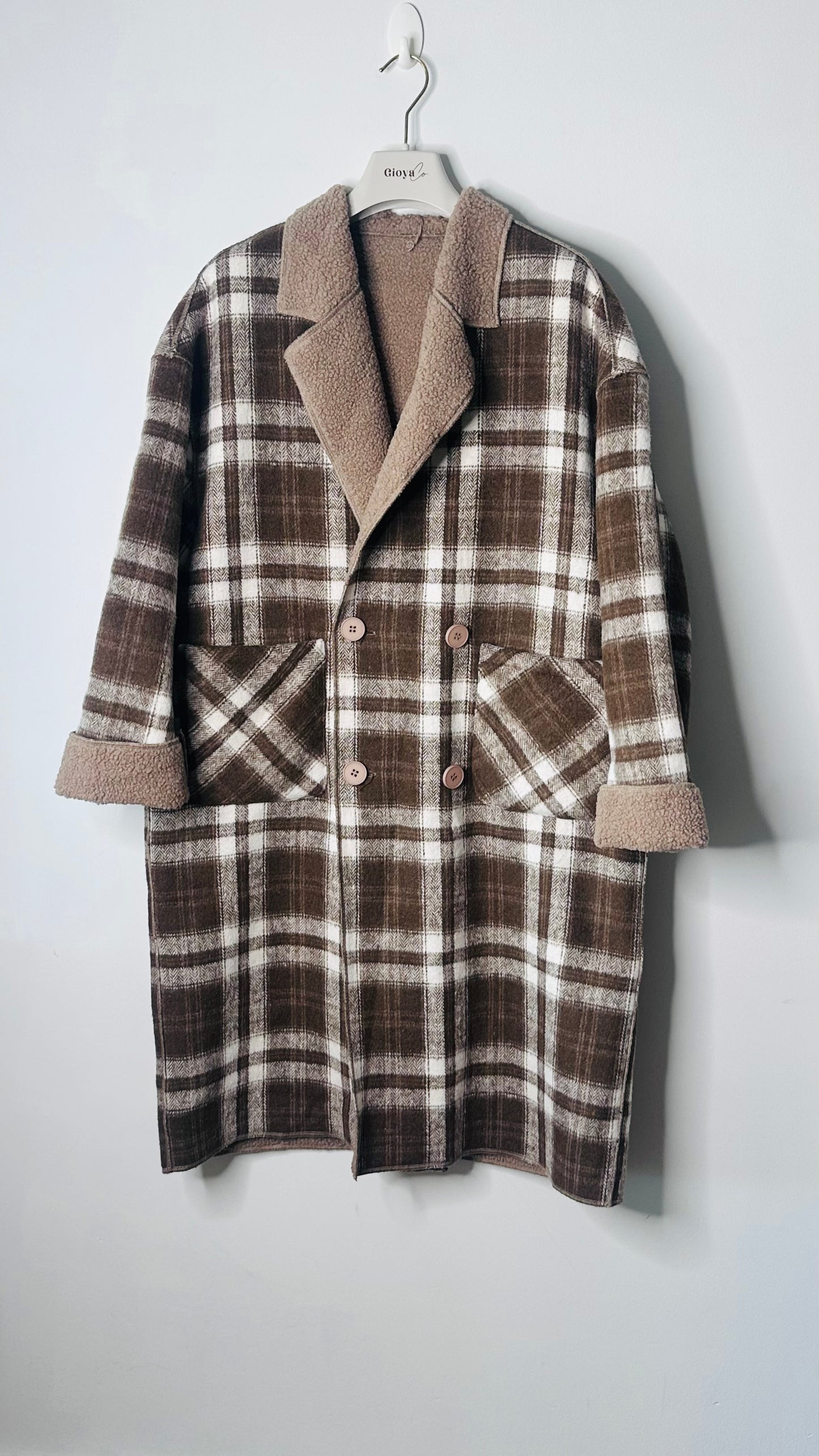 Abrigo de cuadros reversible +1 color