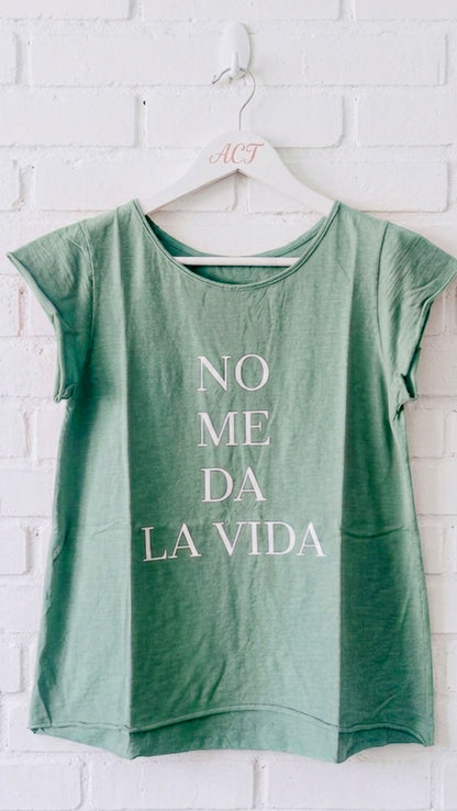 Camiseta no me da la vida +10 colores