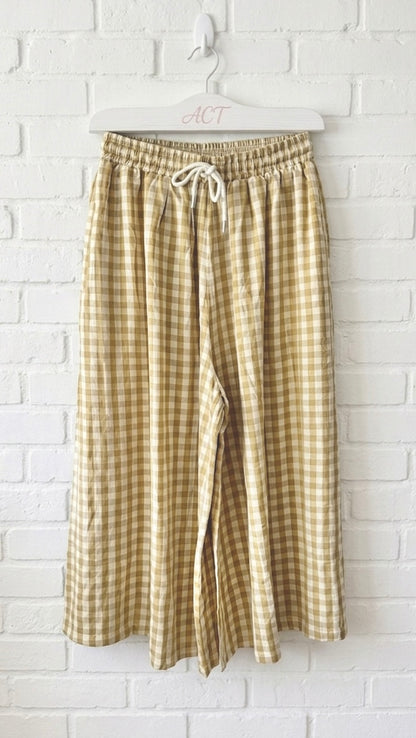 Pantalon culotte cuadro vichy