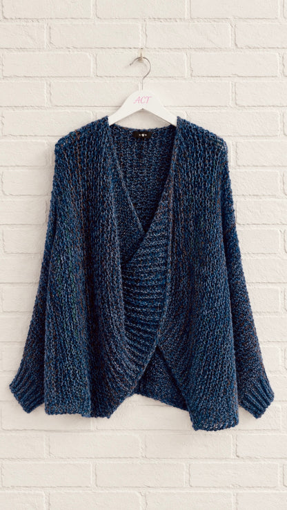 Cárdigan Poncho Jaspeado +4 colores
